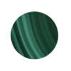 Un plaque de pierre naturelle malachite ronde diamètre 15 mm