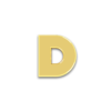 Initiale D en or jaune
