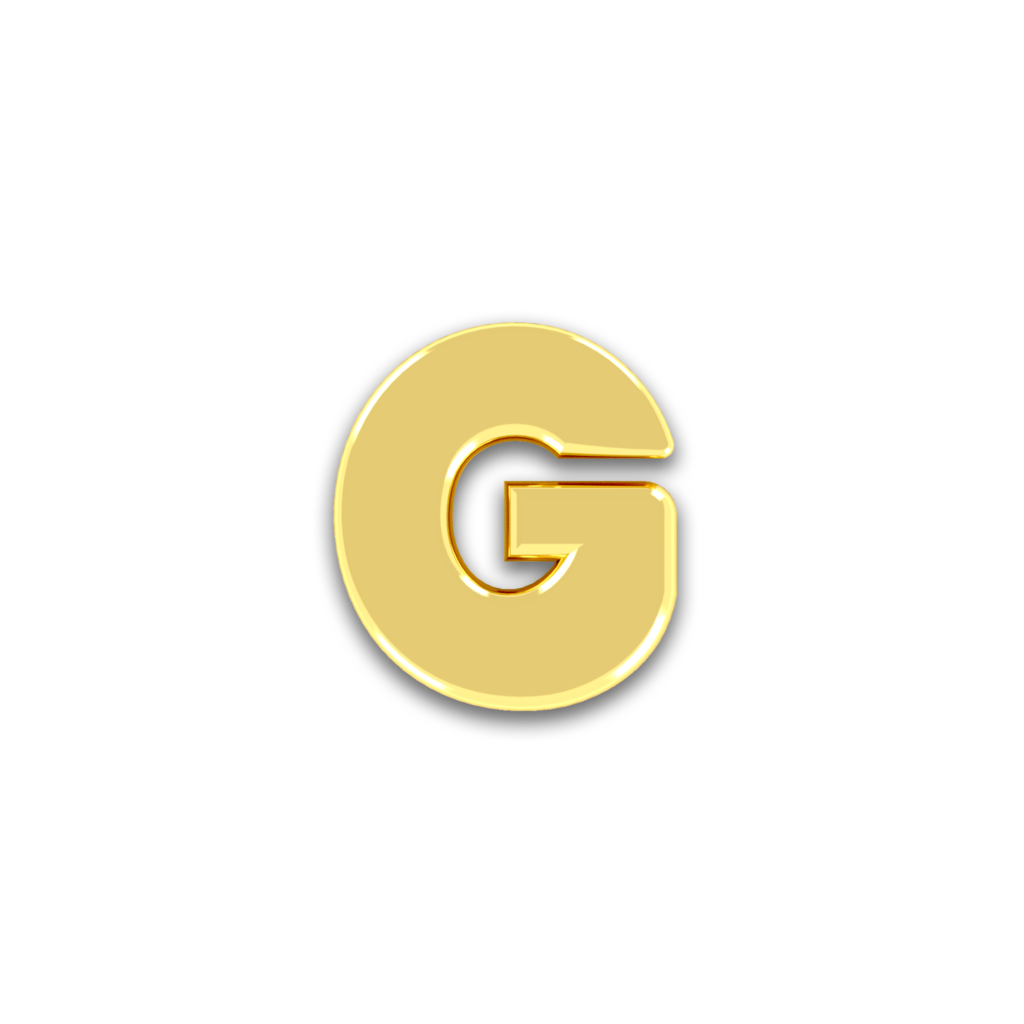 Initiale G en or jaune