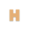Initiale H en or rose