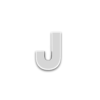 Initiale J en or blanc