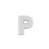 Initiale P en or blanc