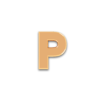 Initiale P en or rose