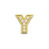 Initiale Y en or jaune serti de diamants