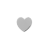 symbole petit coeur en or blanc