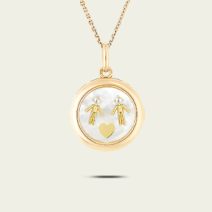 Médaillon garçons perles