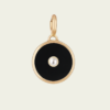 Médaille pierre naissance perle, fonds onyx