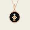 Médaille fille diamant, fonds onyx